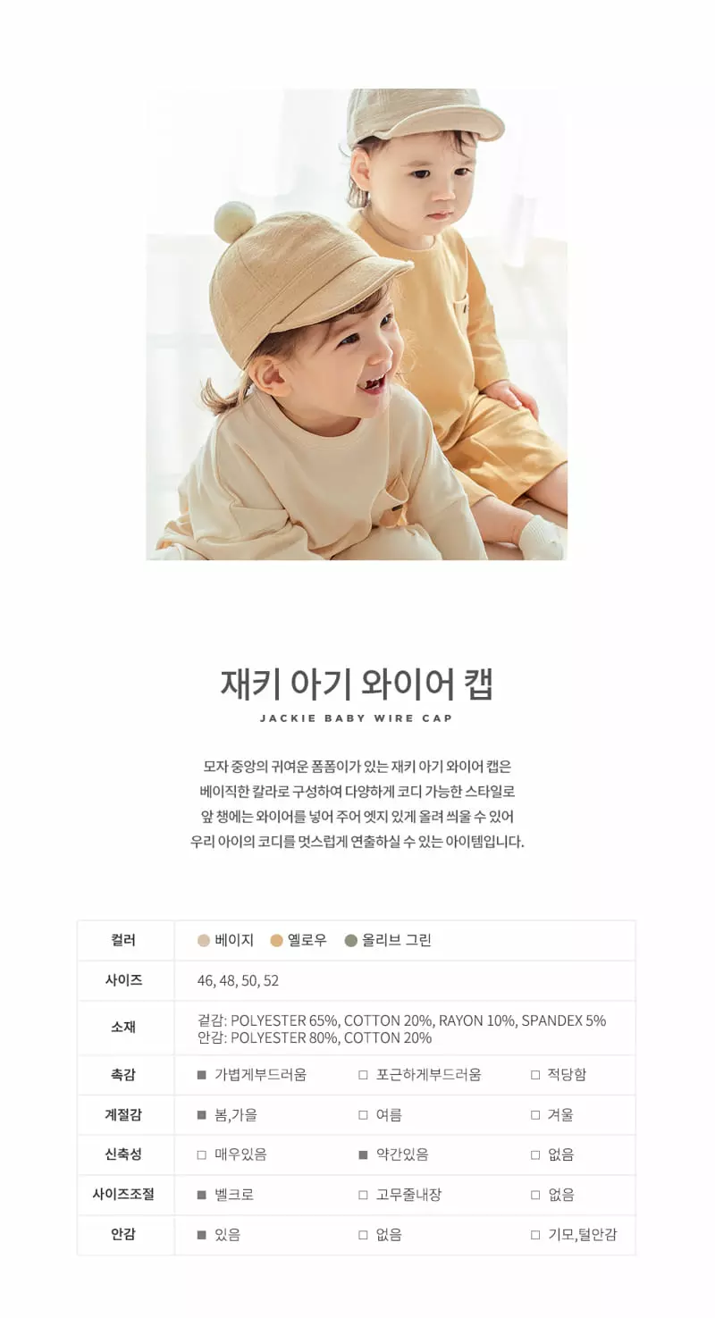Happy Prince - Korean Baby Fashion - #onlinebabyboutique - Jaku Wire Cap - 2