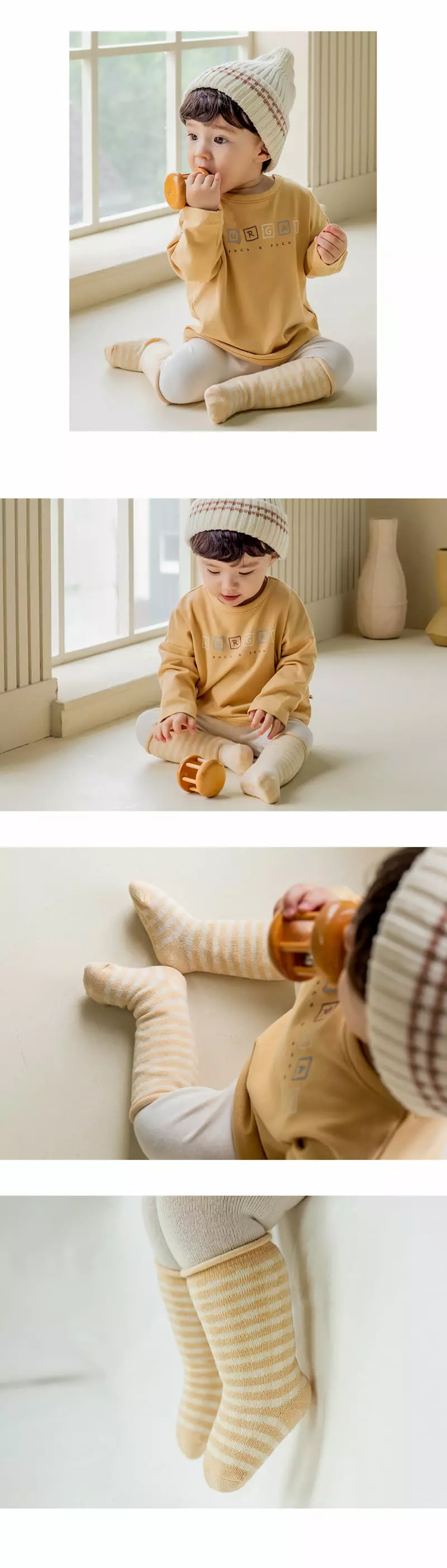 Happy Prince - Korean Baby Fashion - #smilingbaby - Ritan Knee Socks [set of 5] - 5