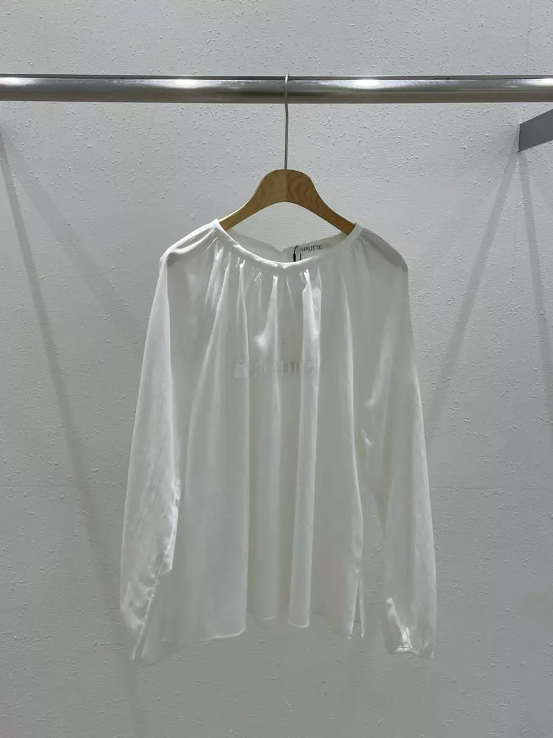Hautte - Korean Women Fashion - #momslook - Tie Shirring Blouse - 5