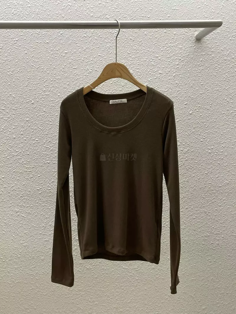 Hautte - Korean Women Fashion - #momslook - U Neck Tee - 12