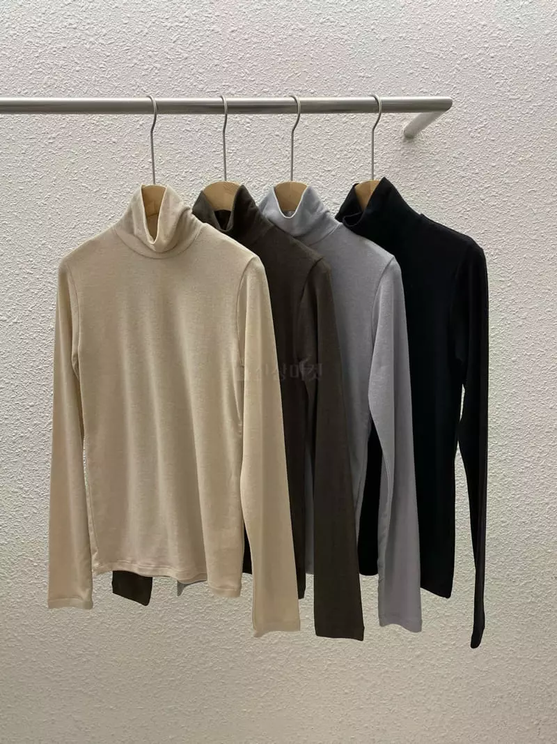 Hautte - Korean Women Fashion - #momslook - Turtleneck Tee - 3