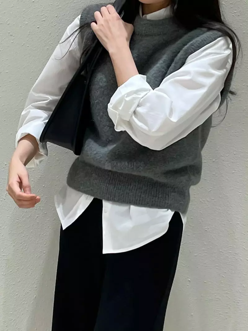 Hautte - Korean Women Fashion - #momslook - Alpaca Vest
