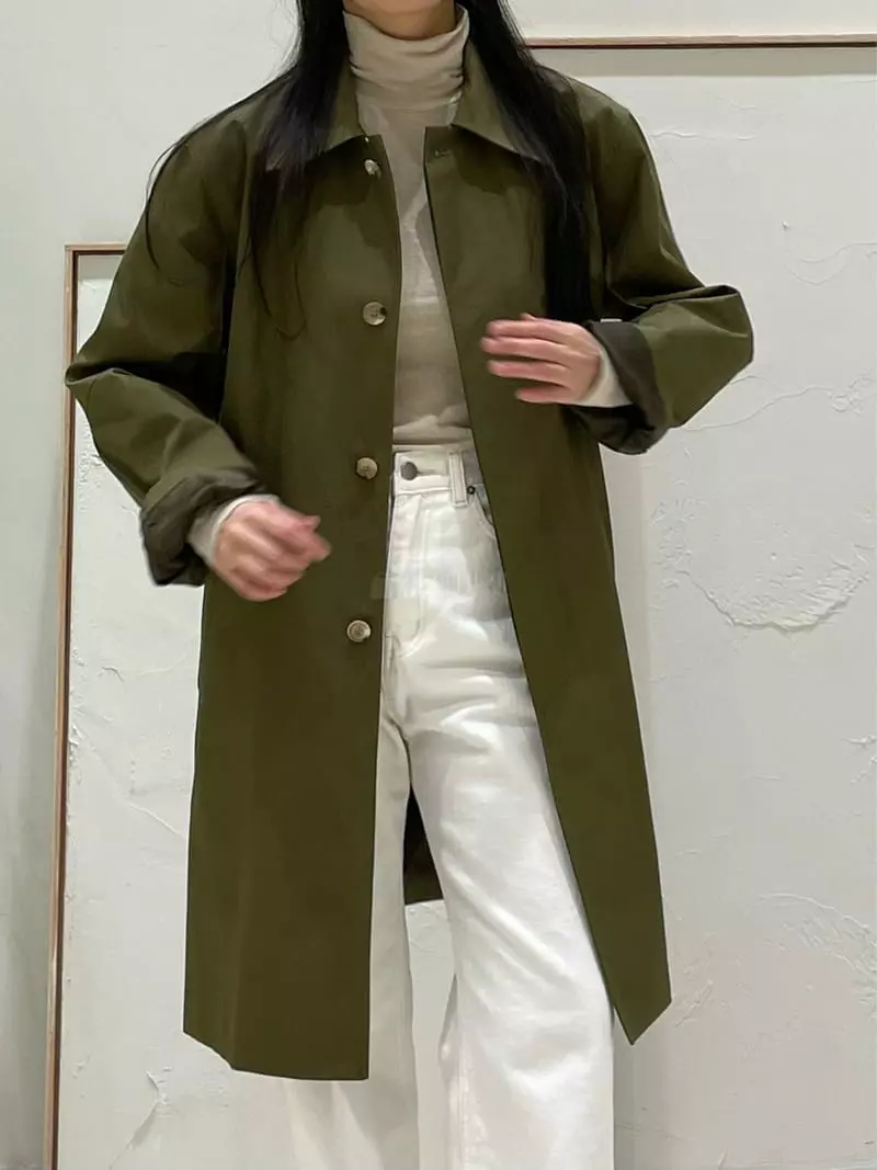 Hautte - Korean Women Fashion - #vintageinspired - Half Trench Coat - 2