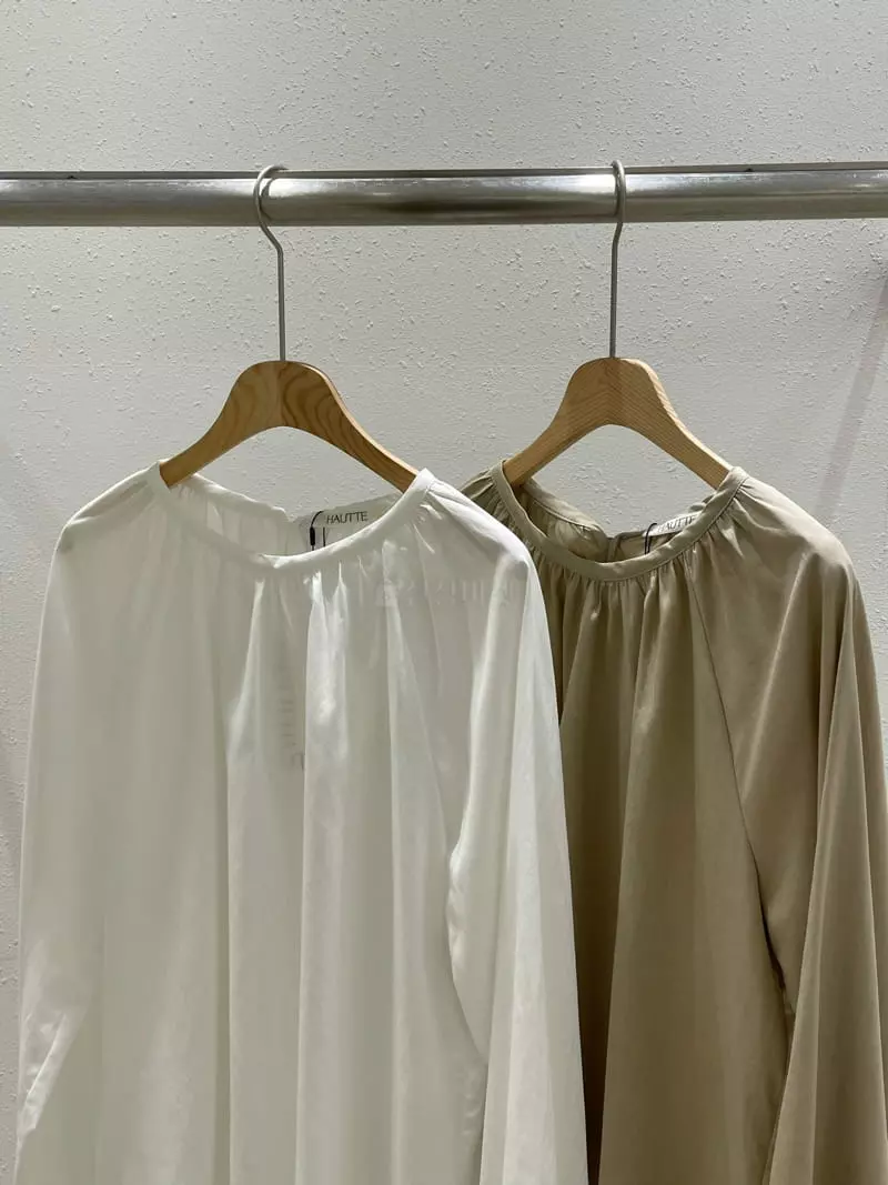 Hautte - Korean Women Fashion - #momslook - Tie Shirring Blouse - 4