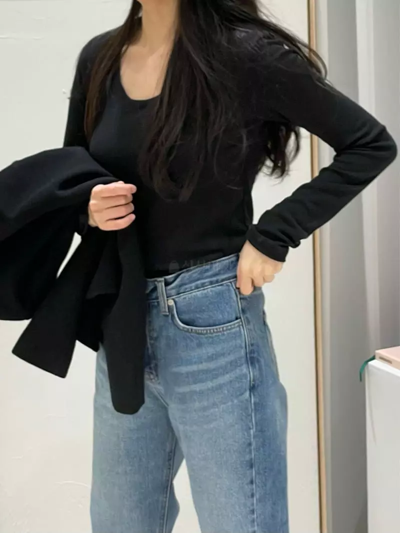 Hautte - Korean Women Fashion - #womensfashion - U Neck Tee