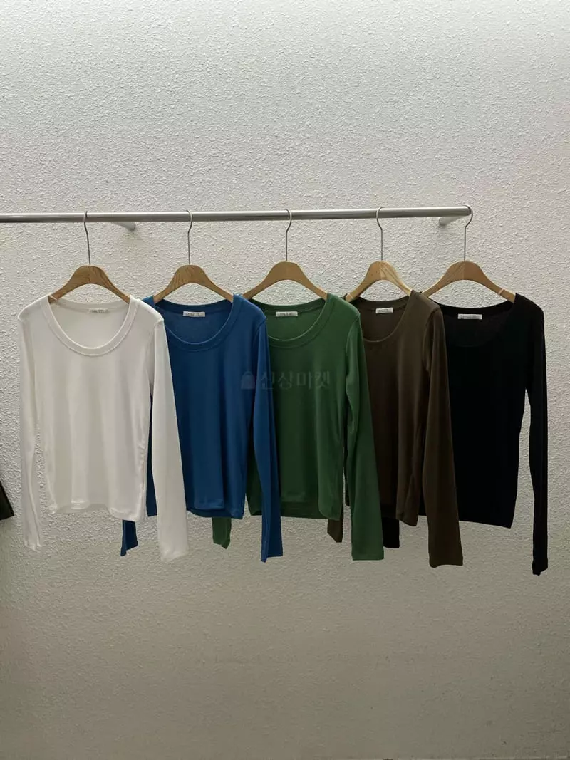 Hautte - Korean Women Fashion - #womensfashion - U Neck Tee - 7