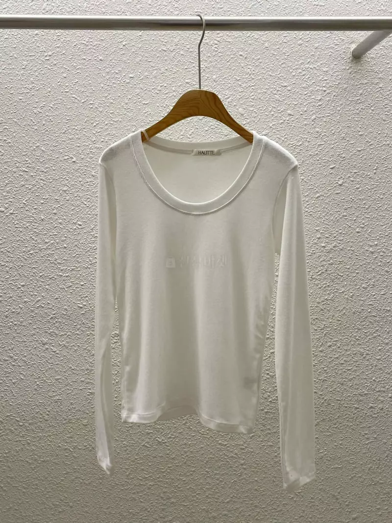 Hautte - Korean Women Fashion - #womensfashion - U Neck Tee - 9