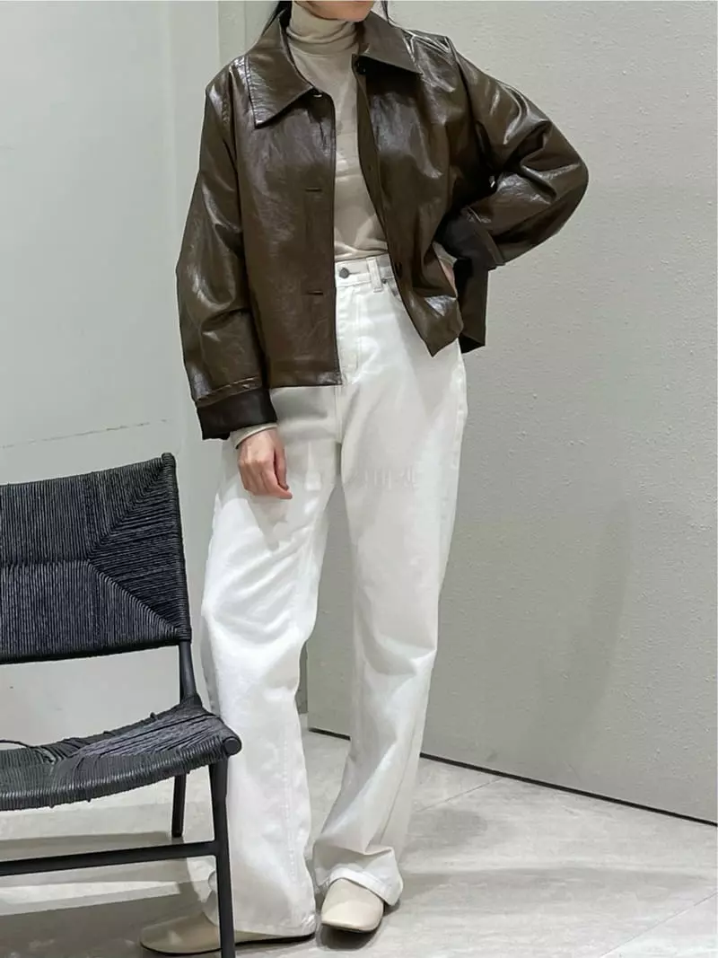 Hautte - Korean Women Fashion - #womensfashion - Eco Leather Jacket