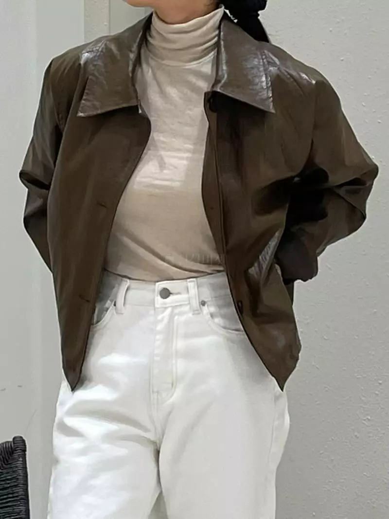 Hautte - Korean Women Fashion - #womensfashion - Eco Leather Jacket - 7