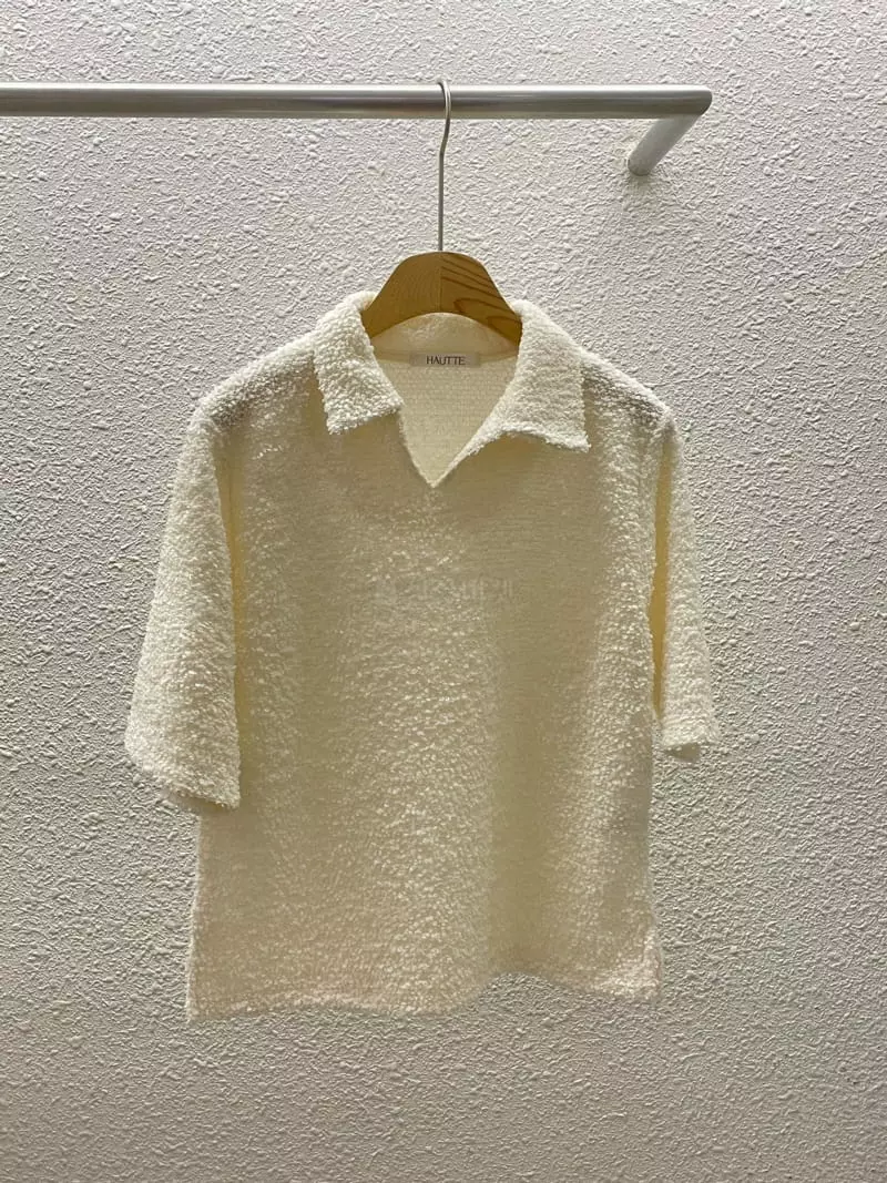 Hautte - Korean Women Fashion - #womensfashion - Bookle Collar Tee - 5