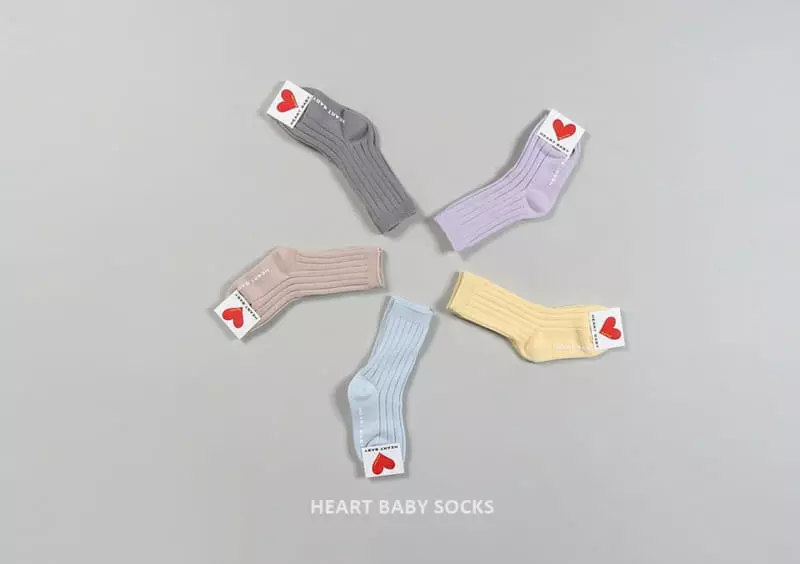 Heart Baby - Korean Baby Fashion - #babyboutique - Pastel Socks Set - 6
