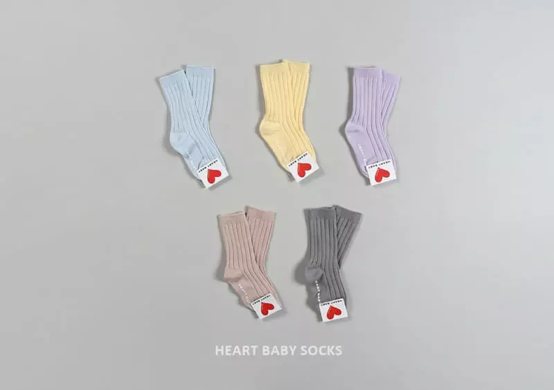 Heart Baby - Korean Baby Fashion - #babyboutique - Pastel Socks Set - 7