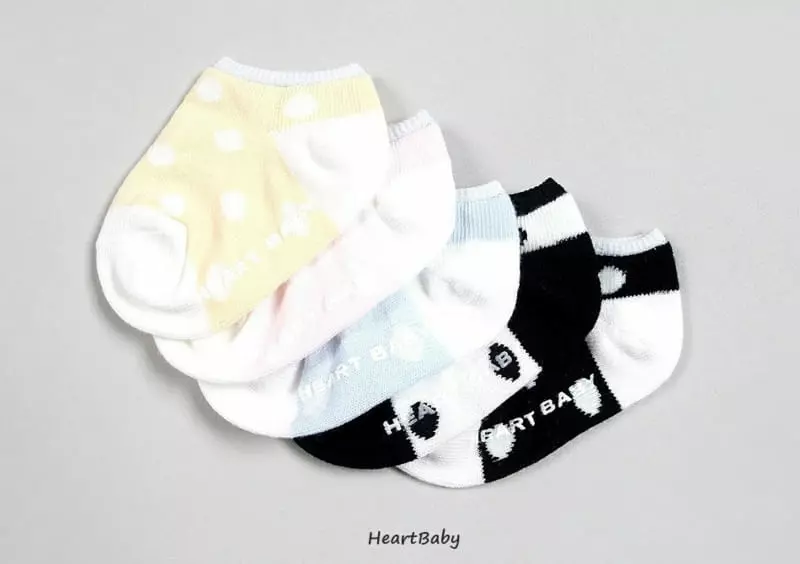 Heart Baby - Korean Baby Fashion - #onlinebabyshop - Dot Socks Set - 4
