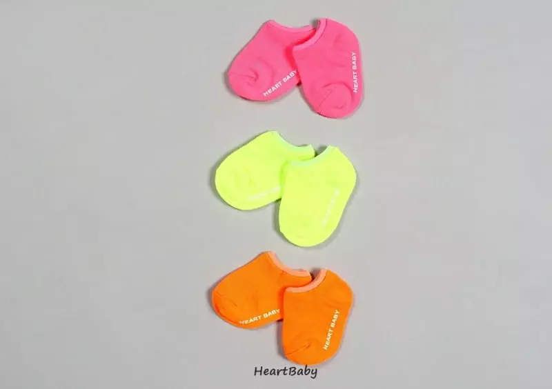 Heart Baby - Korean Baby Fashion - #babyboutique - Neon Socks Set - 3