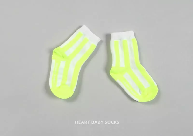 Heart Baby - Korean Baby Fashion - #babyboutiqueclothing - Neon Stripes Socks Set  - 10