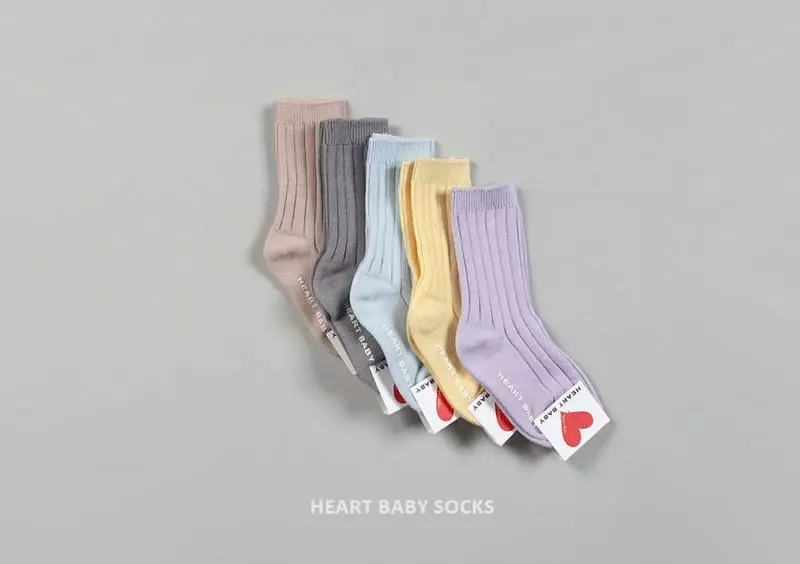 Heart Baby - Korean Baby Fashion - #babyboutiqueclothing - Pastel Socks Set - 8