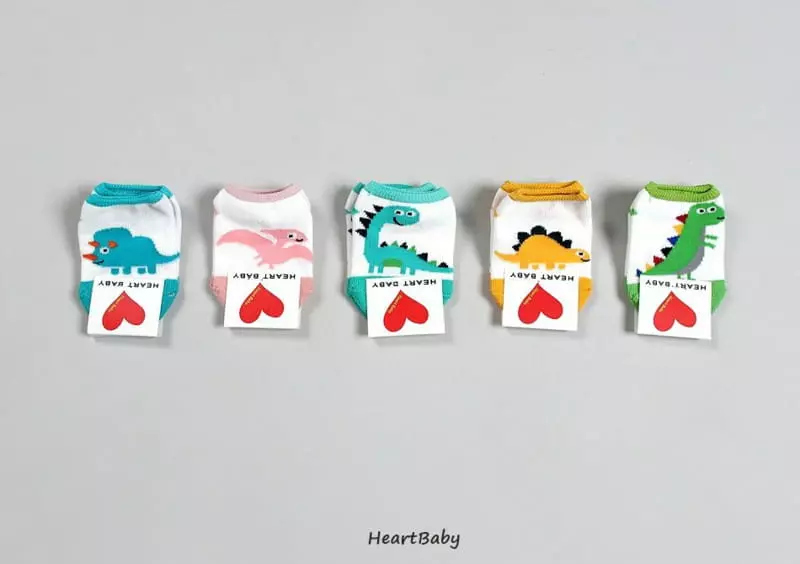 Heart Baby - Korean Baby Fashion - #babyboutiqueclothing - Dino Friends Socks - 7
