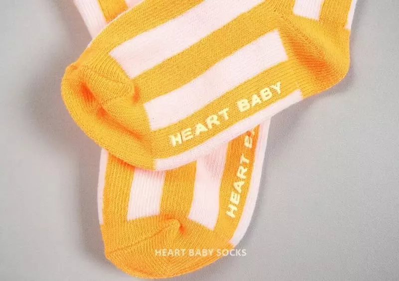 Heart Baby - Korean Baby Fashion - #babyclothing - Neon Stripes Socks Set  - 11