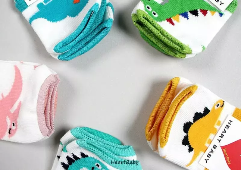 Heart Baby - Korean Baby Fashion - #babyclothing - Dino Friends Socks - 8