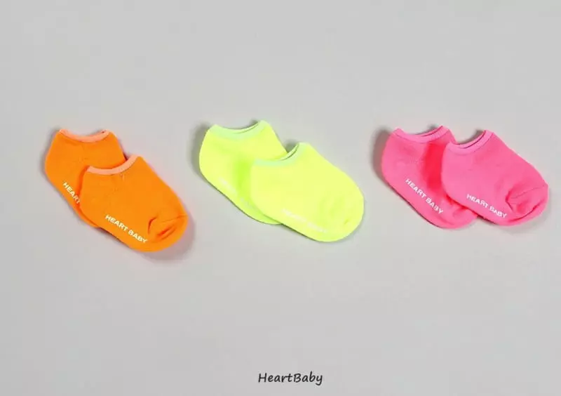 Heart Baby - Korean Baby Fashion - #babyclothing - Neon Socks Set - 6
