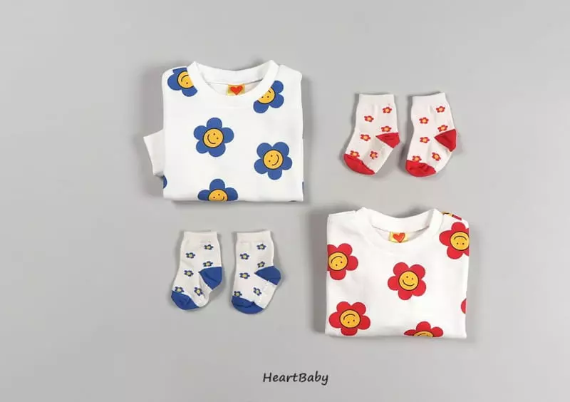 Heart Baby - Korean Baby Fashion - #babyboutiqueclothing - Daisy Smilr Sweatshirt Bodysuit - 4