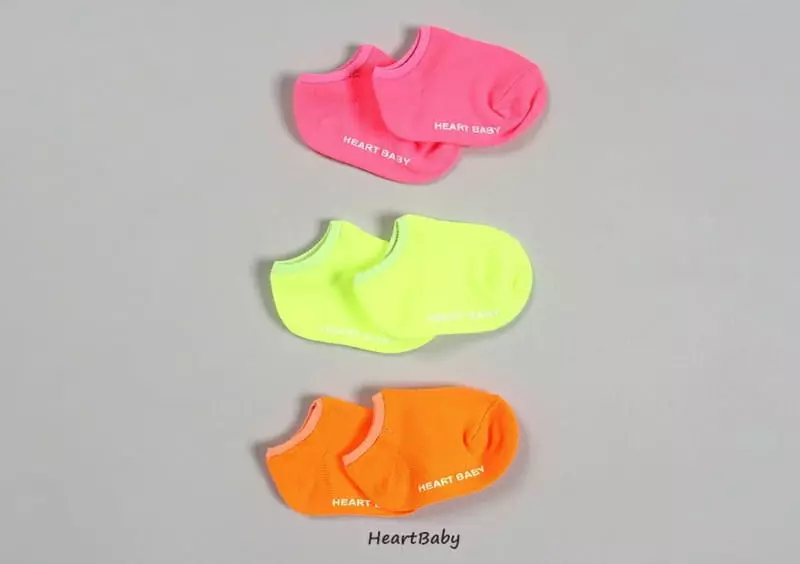 Heart Baby - Korean Baby Fashion - #babyfashion - Neon Socks Set - 7