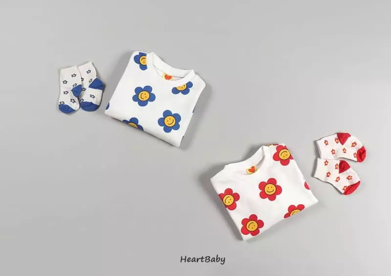Heart Baby - Korean Baby Fashion - #babyfashion - Daisy Smilr Sweatshirt Bodysuit - 5