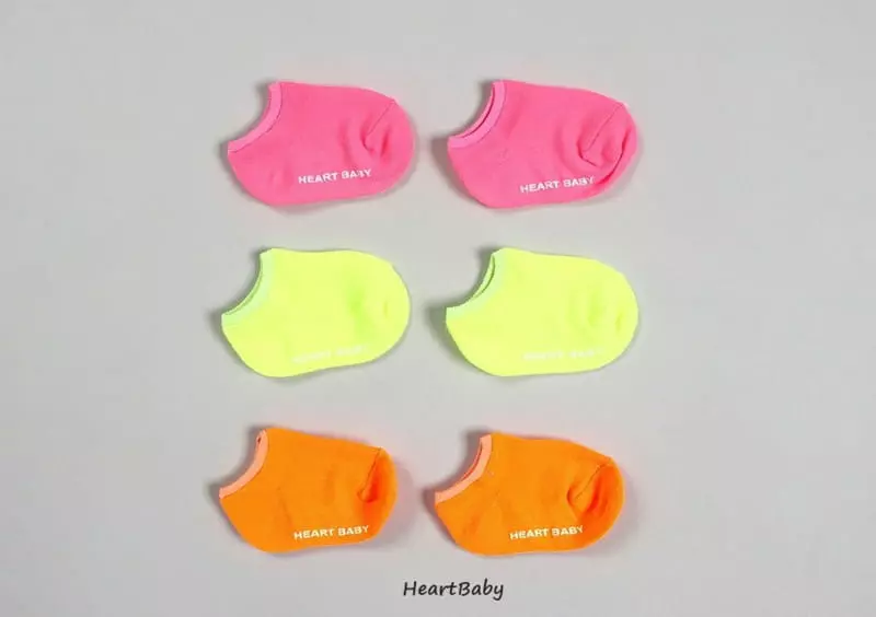 Heart Baby - Korean Baby Fashion - #babyfever - Neon Socks Set - 8