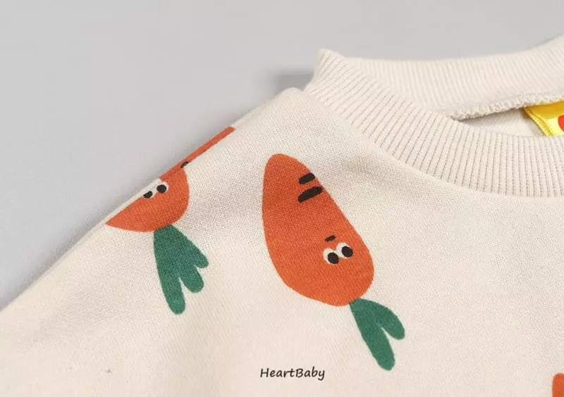 Heart Baby - Korean Baby Fashion - #babygirlfashion - Carrot Sweatshirt Bodysuit - 8