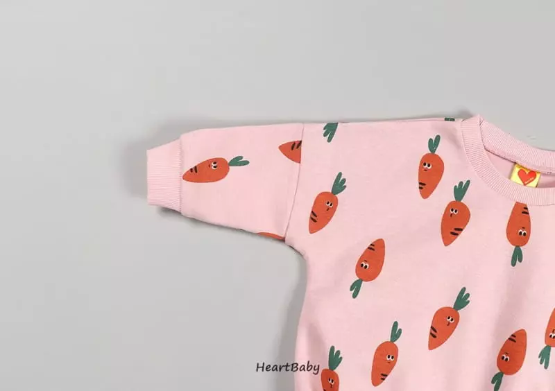 Heart Baby - Korean Baby Fashion - #babyootd - Carrot Sweatshirt Bodysuit - 11