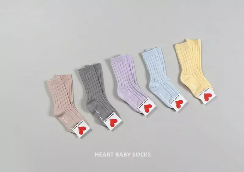 Heart Baby - Korean Baby Fashion - #babyoutfit - Pastel Socks Set - 2