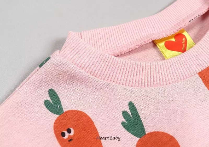 Heart Baby - Korean Baby Fashion - #babyoutfit - Carrot Sweatshirt Bodysuit - 12