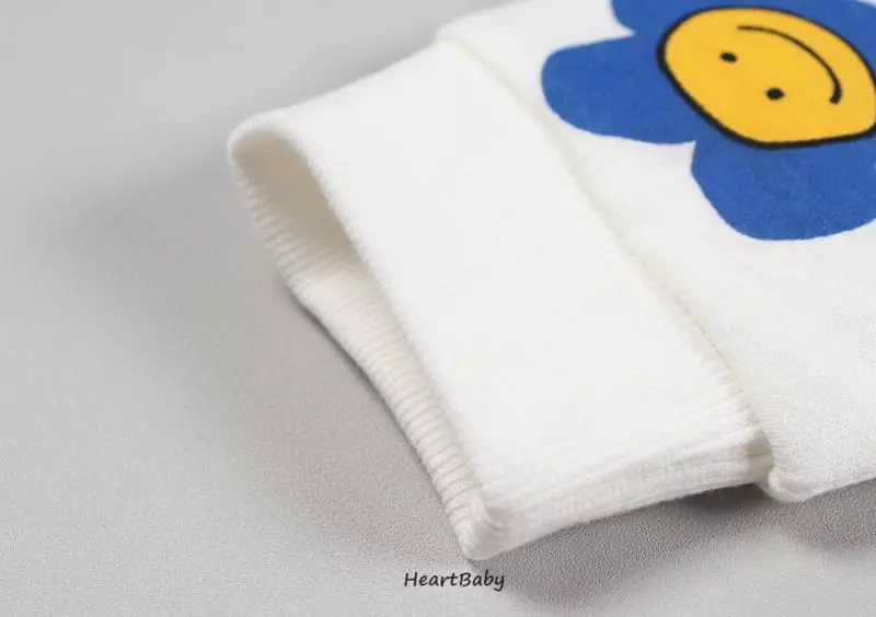 Heart Baby - Korean Baby Fashion - #babyoutfit - Daisy Smilr Sweatshirt Bodysuit - 12