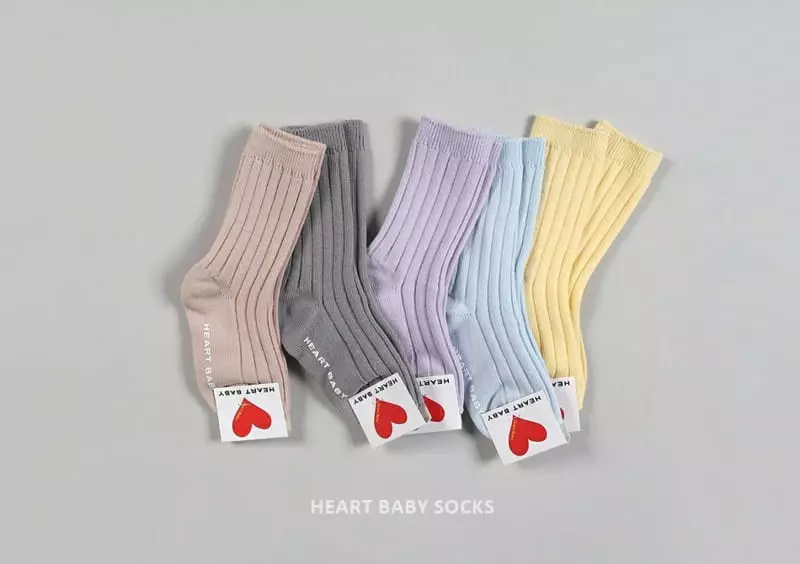 Heart Baby - Korean Baby Fashion - #babywear - Pastel Socks Set - 3