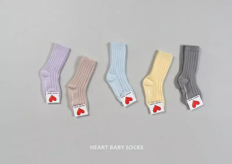 Heart Baby - Korean Baby Fashion - #babywear - Pastel Socks Set - 4