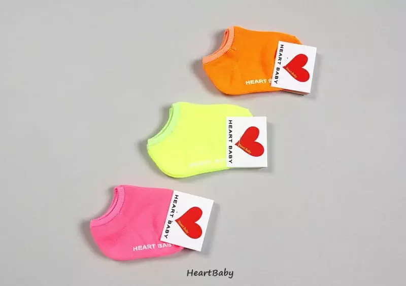 Heart Baby - Korean Baby Fashion - #onlinebabyboutique - Neon Socks Set