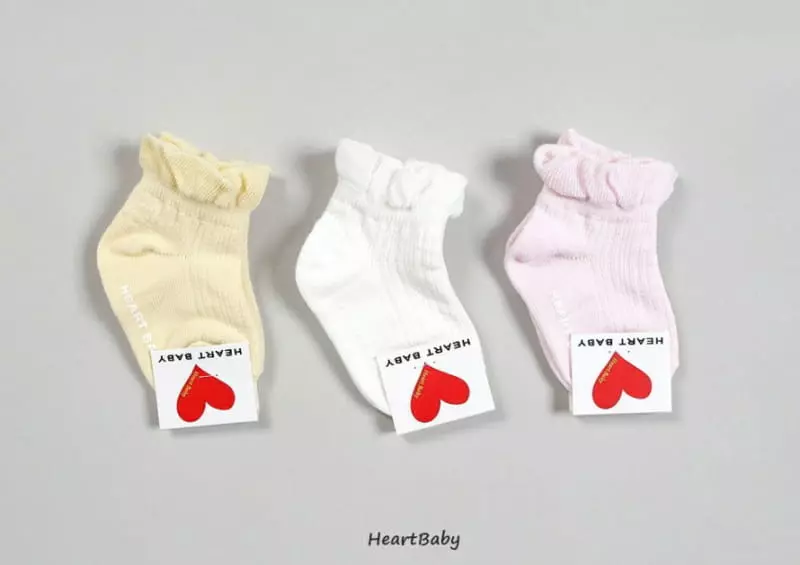 Heart Baby - Korean Baby Fashion - #onlinebabyboutique - Ruffle Socks Set