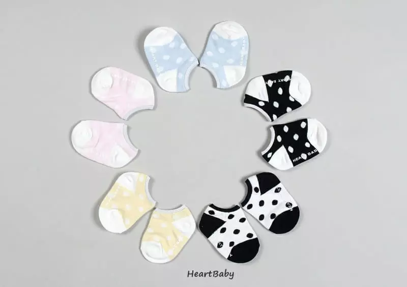 Heart Baby - Korean Baby Fashion - #onlinebabyshop - Dot Socks Set - 3