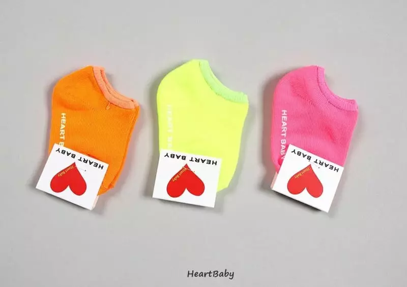 Heart Baby - Korean Baby Fashion - #onlinebabyshop - Neon Socks Set - 2