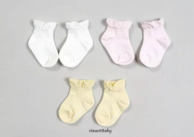 Heart Baby - Korean Baby Fashion - #onlinebabyshop - Ruffle Socks Set - 2
