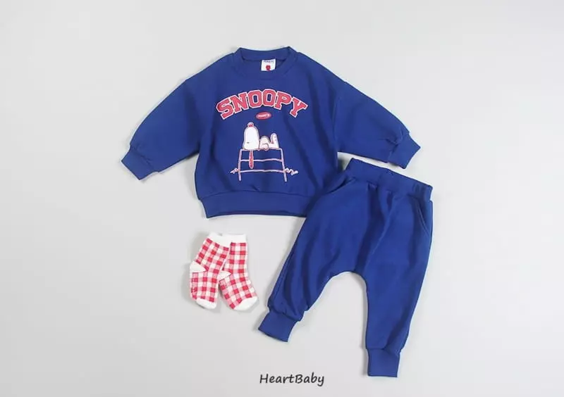 Heart Baby - Korean Children Fashion - #Kfashion4kids - Snoophy Top Bottom Set - 2