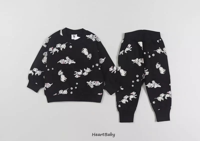 Heart Baby - Korean Children Fashion - #Kfashion4kids - Dalmasian Top Bottom Set