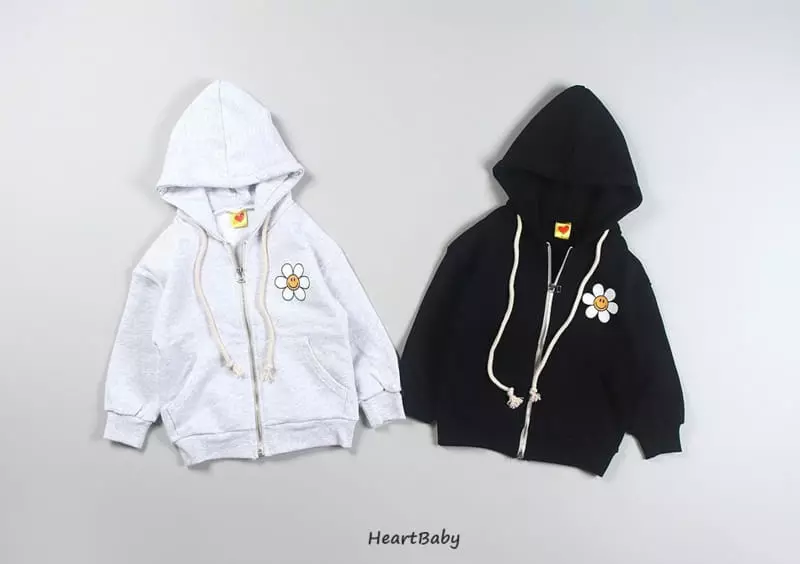 Heart Baby - Korean Children Fashion - #childofig - Sun Flower Hoody Zip-up