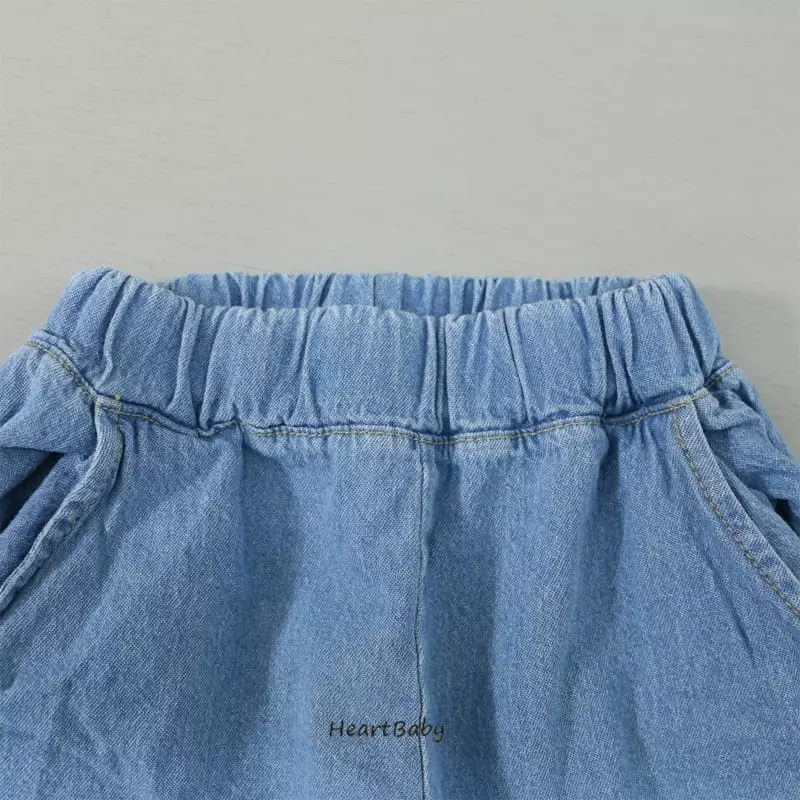 Heart Baby - Korean Children Fashion - #childofig - Sharlang Denim Pants - 11