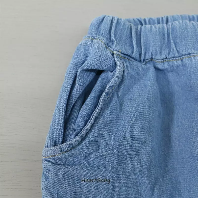Heart Baby - Korean Children Fashion - #childofig - Sharlang Denim Pants - 12