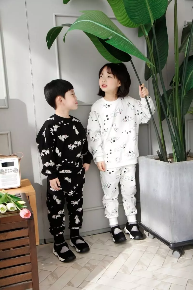Heart Baby - Korean Children Fashion - #designkidswear - Dalmasian Top Bottom Set - 11