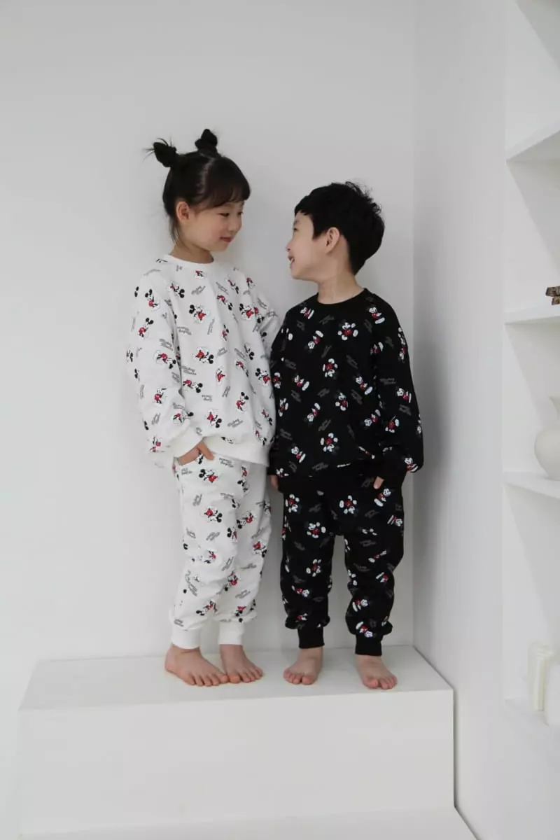 Heart Baby - Korean Children Fashion - #designkidswear - Mickey Top Bottom SEt - 10