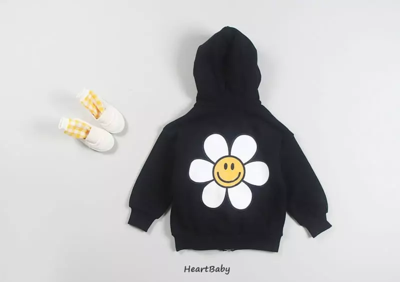 Heart Baby - Korean Children Fashion - #designkidswear - Sun Flower Hoody Zip-up - 3