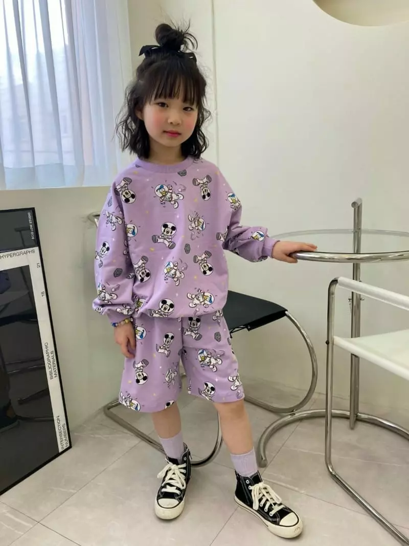 Heart Baby - Korean Children Fashion - #discoveringself - Space Micket Shorts Top Bottom Set - 10
