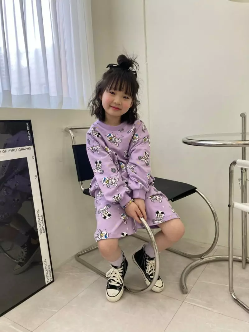 Heart Baby - Korean Children Fashion - #fashionkids - Space Micket Shorts Top Bottom Set - 11